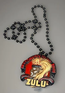 Rare Vintage New Orleans Mardi Gras Krewe Of Zulu 100 Year Anniversary 14" Beads - Bild 1 von 4