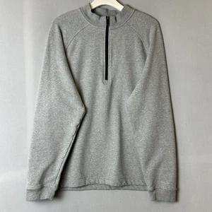 Public Rec Jacket Mens Extra Large Gray 1/4 Zip Thick Stretch Bamboo Fleece - Picture 1 of 18