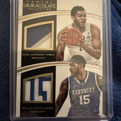 2/25  2015 Immaculate Hobby Patch Karl Anthony Towns/Billie Cauley Stein - Image 1 of 3