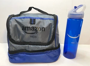 Amazon Lunchbox Reißverschluss Soft Bag 9" x 11" x 7" mit 9" Wasserflasche Neu - Bild 1 von 15