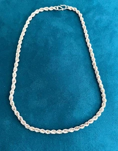 18 in. Cadena cuerda plata 30 gramos - ácido probado como plata - Imagen 1 de 3