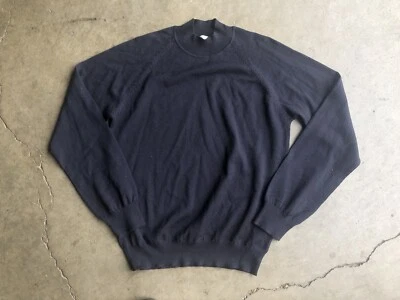 Prada Wool Mock Neck Sweater sz 52 IT 42 US Navy Blue Made in Italy - Image 1 of 4