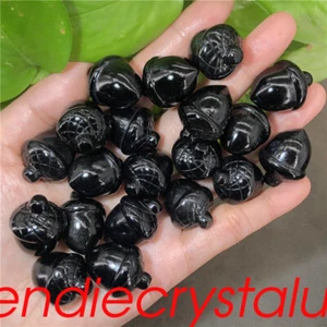 20pcs Natural Obsidian acorns Quartz Crystal Mineral 1" Gem Figurines Healing - Picture 1 of 12