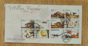 Singapore 2002 William Farquhar Collection Animals & Reptiles, Complete 10V fdc - Picture 1 of 2