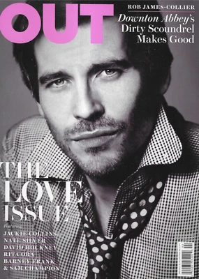 Out Gay Magazine Rob James Collier Jackie Collins Nate Silver Love Issue 2013 - Image 1 of 4