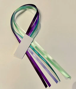 3 Purles Greens 6 ribbons ea School bookmark Large Bible College Study Text Book - Picture 1 of 3