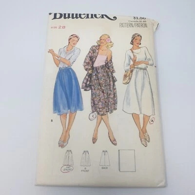 BUTTERICK Sewing Pattern 5887 Womens Size 28 Aline Twirl Skirt and Shawl Wrap - Image 1 of 4