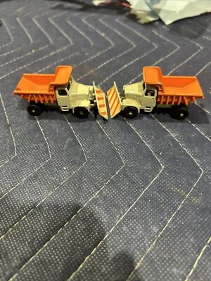Vintage Pair Of Lesney No 16 SNOW PLOUGH Truck Matchbox Diecast Metal 60s Plow - Image 1 of 4