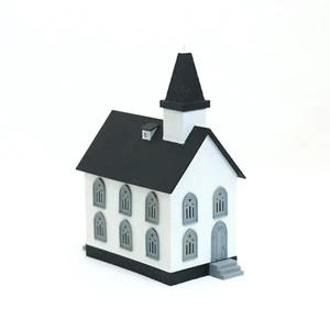 Assembled HO Scale Church Model Power Community Worship Center Built 1:87 Scale - Picture 1 of 9