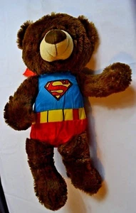 NUEVO Disfraz de Super Man Six Flags Oso Negro Animal de Peluche Niños Niños - Imagen 1 de 3