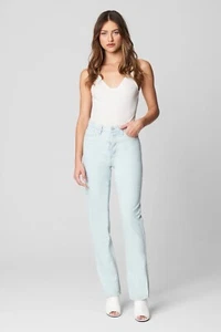Blank NYC The Cooper in Super Powers Light Blue Wash Split Seam Jeans NWT Sz 26 - Picture 1 of 4
