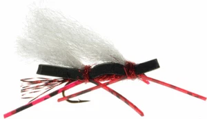 Fly Fishing Flies (Bass, Trout, Salmon) Chubby Chernobyl Red Black (6 flies) - Picture 1 of 2