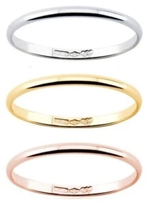 Fermanello Fedina Anello sottile Argento rodiato ramato dorato larghezza Cm 0,18 - Immagine 1 di 4