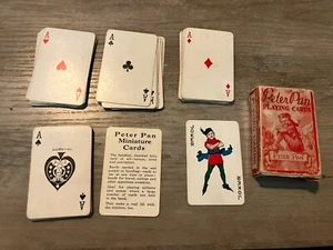 Vintage Peter Pan Miniatur Spielkarten komplett rotes Deck - Bild 1 von 5
