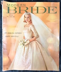 Modern Bride Magazine Autumn 1960 + Insert. Vintage Ziff-Davis Publishing. Good 