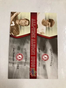 Ken Stabler/Joe Namath 2012 Upper Deck Alabama football ATA duo card #ATAD-SN - Foto 1 di 2