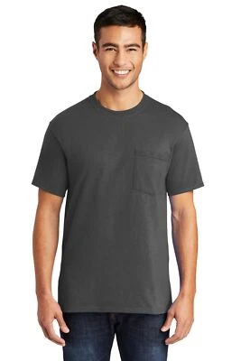 Port & Company PC55PT Mens Big & Tall Short Sleeve Core Blend Pocket T-Shirt - Image 1 of 3