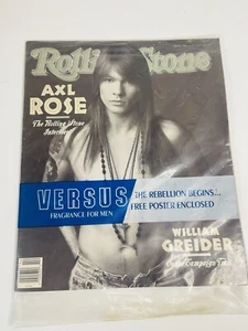 Axl Rose Cover 1992 Rolling Stones Magazin Ausgabe 627 Neu im original versiegelten Beutel - Bild 1 von 5