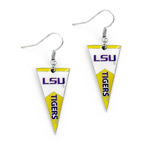 LSU Tigers Dangler Earrings - Pennant Cover