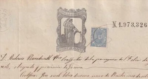 1874-PS-9 ESPAÑA SPAIN REVENUE SEALLED PAPER 1874 SELLO 11no + WAR TAX. - Picture 1 of 2