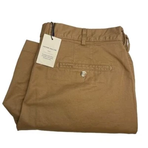 NWT Peter Millar Shorts Pilot Twill Sanddune Sz 36 Pima Cotton Golf Stretch 8" - Picture 1 of 9