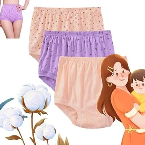 Ropa interior estampada suelta de algodón de cintura alta 2025 para mujer y mujer - Imagen 1 de 15