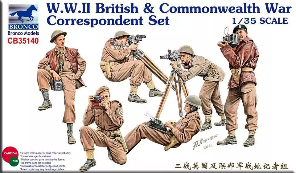 BRONCO CB35140 1/35 WWII British & Commonwealth War Correspondent Set - Image 1 of 1