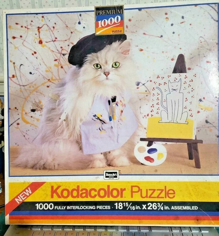 Rompecabezas de colección Kodacolor 1000 piezas "Artist Kitten" de RoseArt  Foto 1 de 1