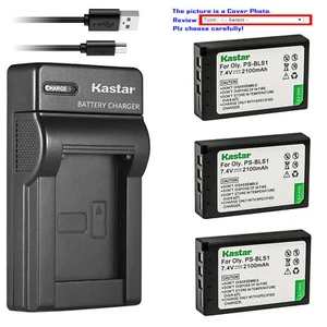 Kastar Battery Slim USB Charger for Olympus BLS-1 PS-BLS1 & Olympus E-420 Camera - Picture 1 of 11