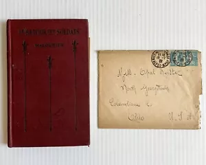 Le Retour des Soldats- Eugène Maloubier Book & 1922 Letter From Nice, Ephemera - Picture 1 of 13