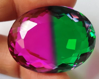 AAA+ Large Tourmaline 86.15 Ct. Bi-Color Oval Cut Loose Gemstone Gift for Women - Image 1 of 4