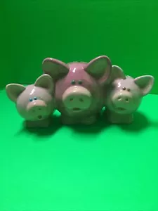 3 Pig Bank Pottery ,rare - Picture 1 of 12