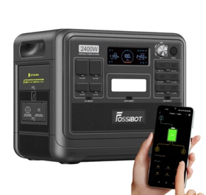 FOSSiBOT Centrale Elettrica Portatile UK F2400 2048Wh 2400W Generatore Solare Campeggio APP - Foto 1 di 24