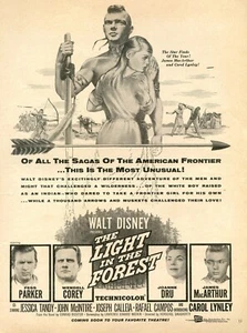 Anuncio/póster de la película Walt Disney Light in the Forest 1958, Fess Parker, Wendell Corey - Imagen 1 de 1