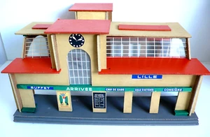 HORNBY "O" GRANDE GARE DE LILLE N° 17 DÉMONTABLE BON ÉTAT BOITE D'ORIGINE 1952 - Imagen 1 de 13