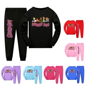 Pop Kids Scooby-doo Long Sleeves Top+Pants Sleepwear Nightwear PJ'S Set Pyjamas - Picture 1 of 15