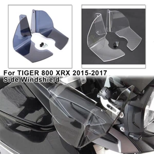 Side Windshield Motorcycle Windscreen Wind Deflector For Tiger 800 XRX 2015-2017 - Picture 1 of 11