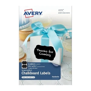 Avery Removable Chalkboard Labels 3-3/4 x 2-1/2 8Pk - Picture 1 of 2