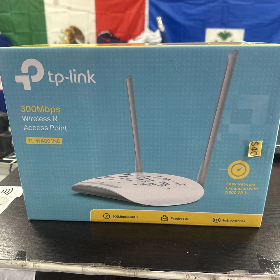 TP-LINK TL-WA801ND 300Mbps Wireless N Access Point AP Bridge Repeater Multi SSID - Image 1 of 4