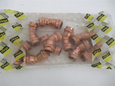 Viega 77607, 1/2" P x 1/2" P Codo 45° Codo, Paquete de 10 Foto 1 de 2