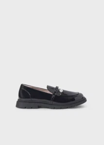 SCARPE MOCASSINO RAGAZZA MAYORAL 48471 PELLE 51 NERO ORIGINALE AI 2025 - Picture 1 of 4