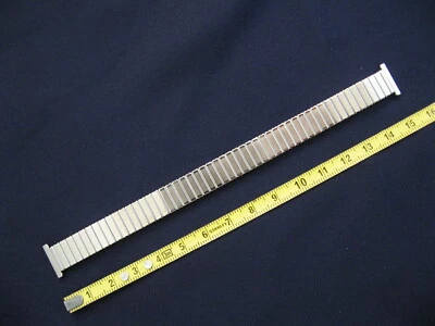 CINTURINO OROLOGIO  ELASTICO PUNTINATO ACCIAIO INOX ANSA 14 mm. VINTAGE  - Immagine 1 di 4