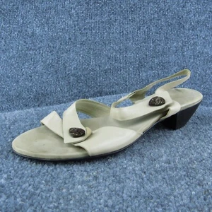 Sandalias Munro Mujer Correa al Tobillo Zapatos Beige Cuero Talla 10 Mediano - Imagen 1 de 10