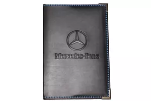 Etui Carte Grise MERCEDES CLASSE A B C E GLA G Simili Cuir Surpiqure Bleu - Imagen 1 de 2