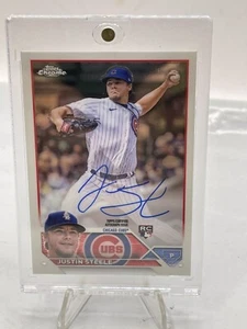 2023 Topps Chrome #RA-JST Justin Steele RC Auto Rookie Autograph Chicago Cubs - Picture 1 of 2