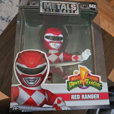 Mighty Morphin Power Ranger Vermelho 4" Metais Diecast Jada Brinquedos Selados - Imagem 1 de 2