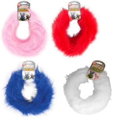 Fuzzy Craft Stems 9 Feet - Pink, Red, Royal Blue, White - Image 1 of 4