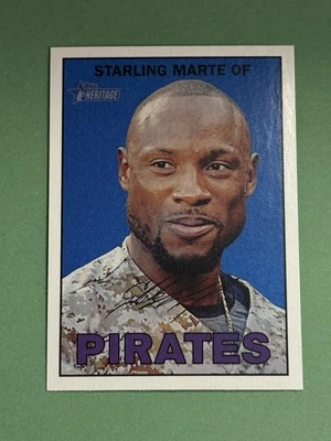 Starling Marte 2016 Topps Heritage Pittsburgh Pirates #140 S890 - Image 1 of 2