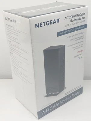 Netgear AC1200 WiFi Cable Modem Router C6230 DOCSIS 3.0 - Image 1 of 4