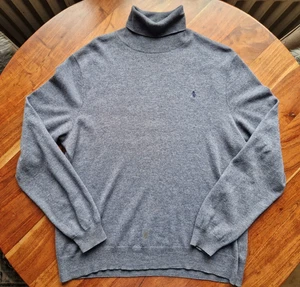 Original Polo Ralph Lauren Herren Pullover Rollkragen grau 100 % Wolle Gr. L - Bild 1 von 9